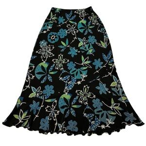 Mirasol Womens Vtg Y2k Maxi Skirt Size M Pull On Stretch Floral Whimsigoth Boho
